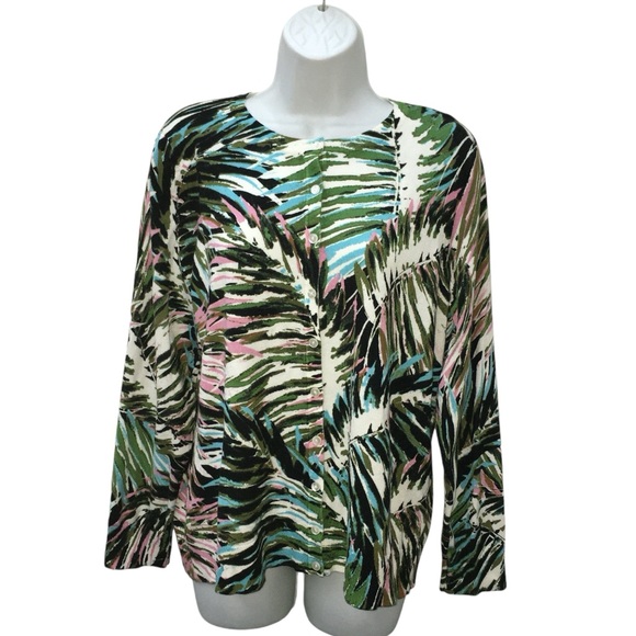 Avenue Multicolored Button Down Cardigan - Women’s 14/16 - Picture 2 of 14